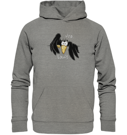 Joa Läuft Krähe gechillter Rabe - Organic Hoodie