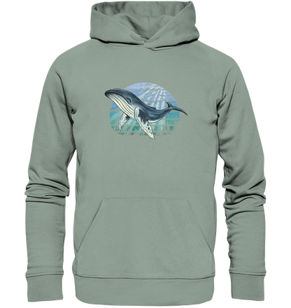 Retro Unterwasser Buckelwal - Organic Hoodie