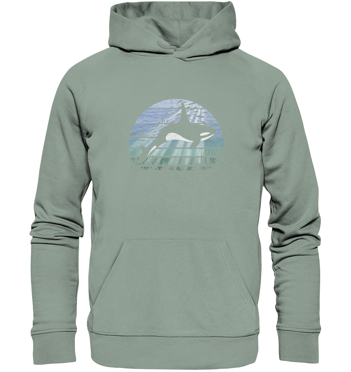 Retro Tiefsee Schwertwal Orca - Organic Hoodie