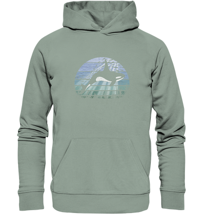 Retro Tiefsee Schwertwal Orca - Organic Hoodie