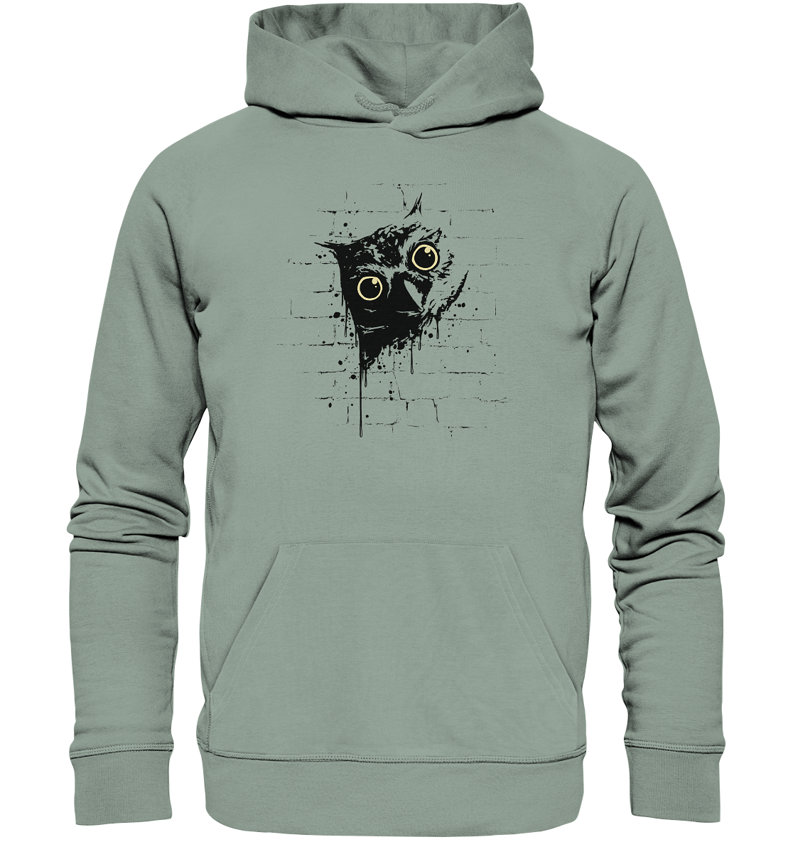 Lässige Street Art Eule - Organic Hoodie