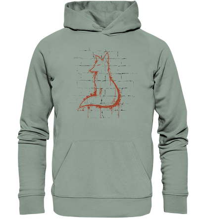 Street Art Fuchs Silhouette - Organic Hoodie