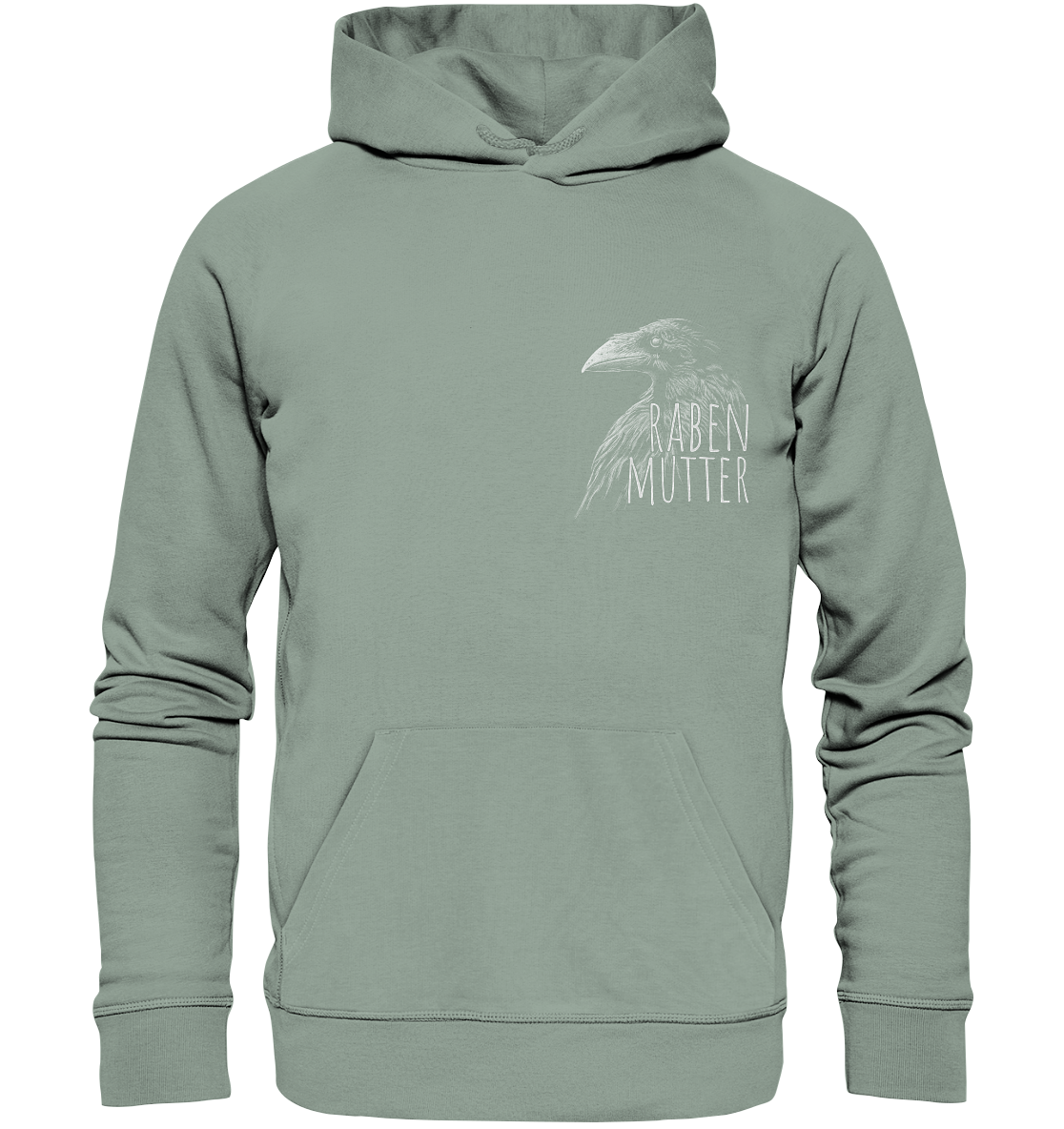 Rabenmutter schwarze Krähe Rabe - Organic Hoodie