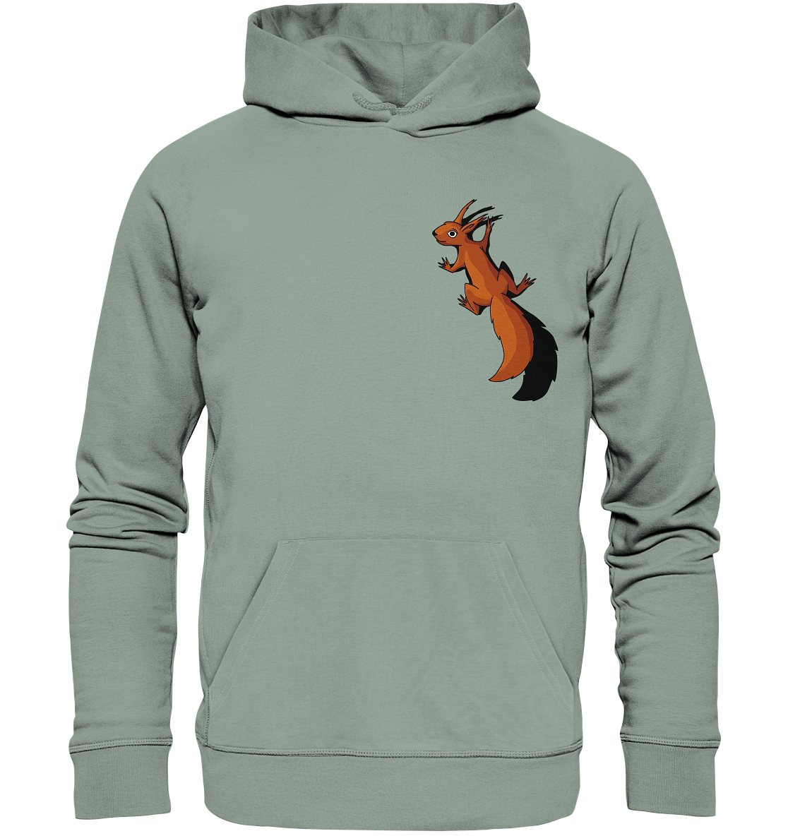 Süßes Eichhörnchen klettert - Organic Hoodie