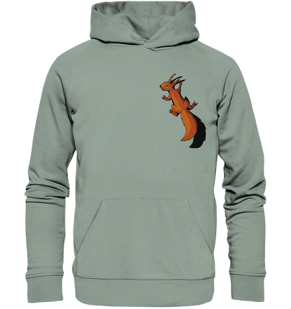Süßes Eichhörnchen klettert - Organic Hoodie