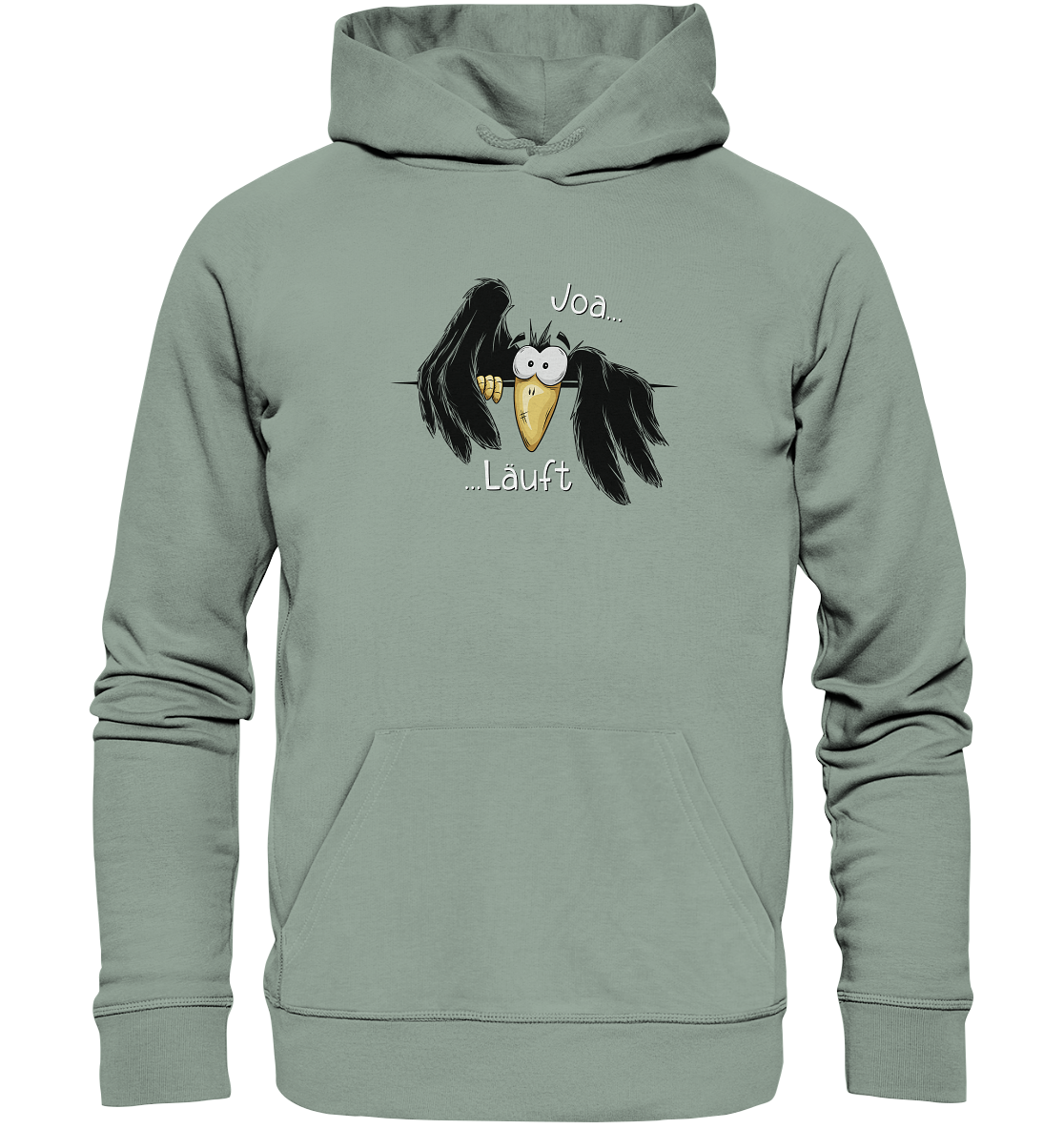 Joa Läuft Krähe gechillter Rabe - Organic Hoodie