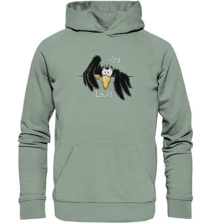 Joa Läuft Krähe gechillter Rabe - Organic Hoodie