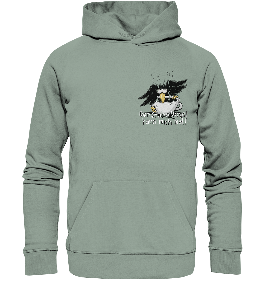 Der frühe Vogel kann mich mal | Kaffee Rabe - Organic Hoodie