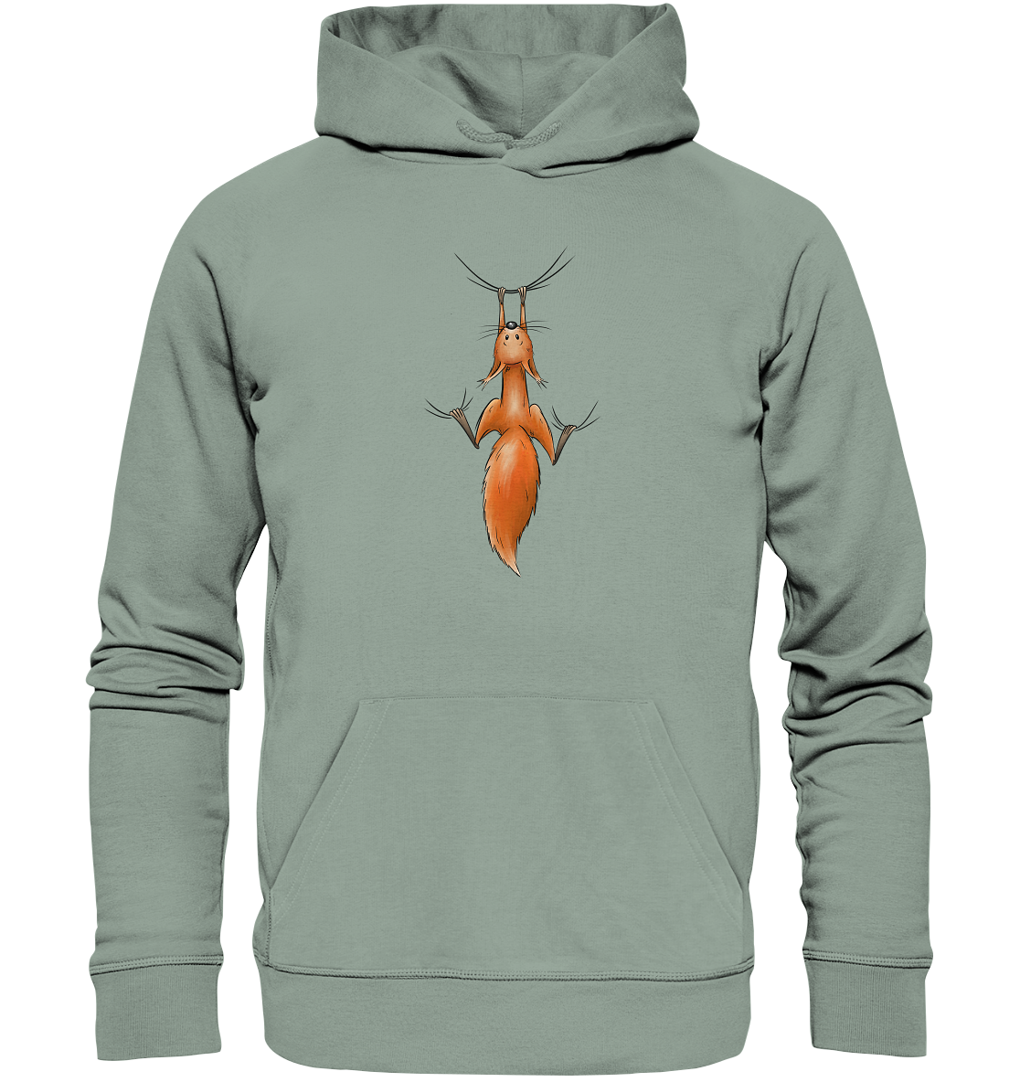 Rotes Eichhörnchen hängt ab - Organic Hoodie