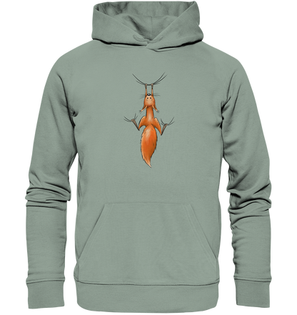 Rotes Eichhörnchen hängt ab - Organic Hoodie