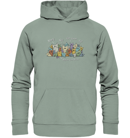 Nope, Nee, Nö Katzen - Organic Hoodie