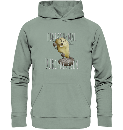 Einfach mal Durchbeissen Biber - Organic Hoodie