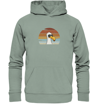 Cool lässige Retro Möwe - Organic Hoodie