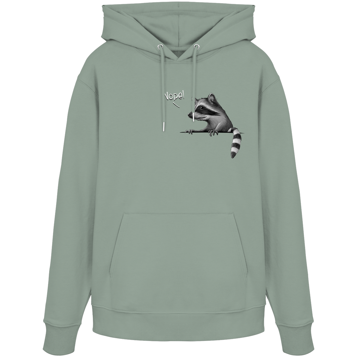 Nope! Frecher verwegener Waschbär - Organic Hoodie