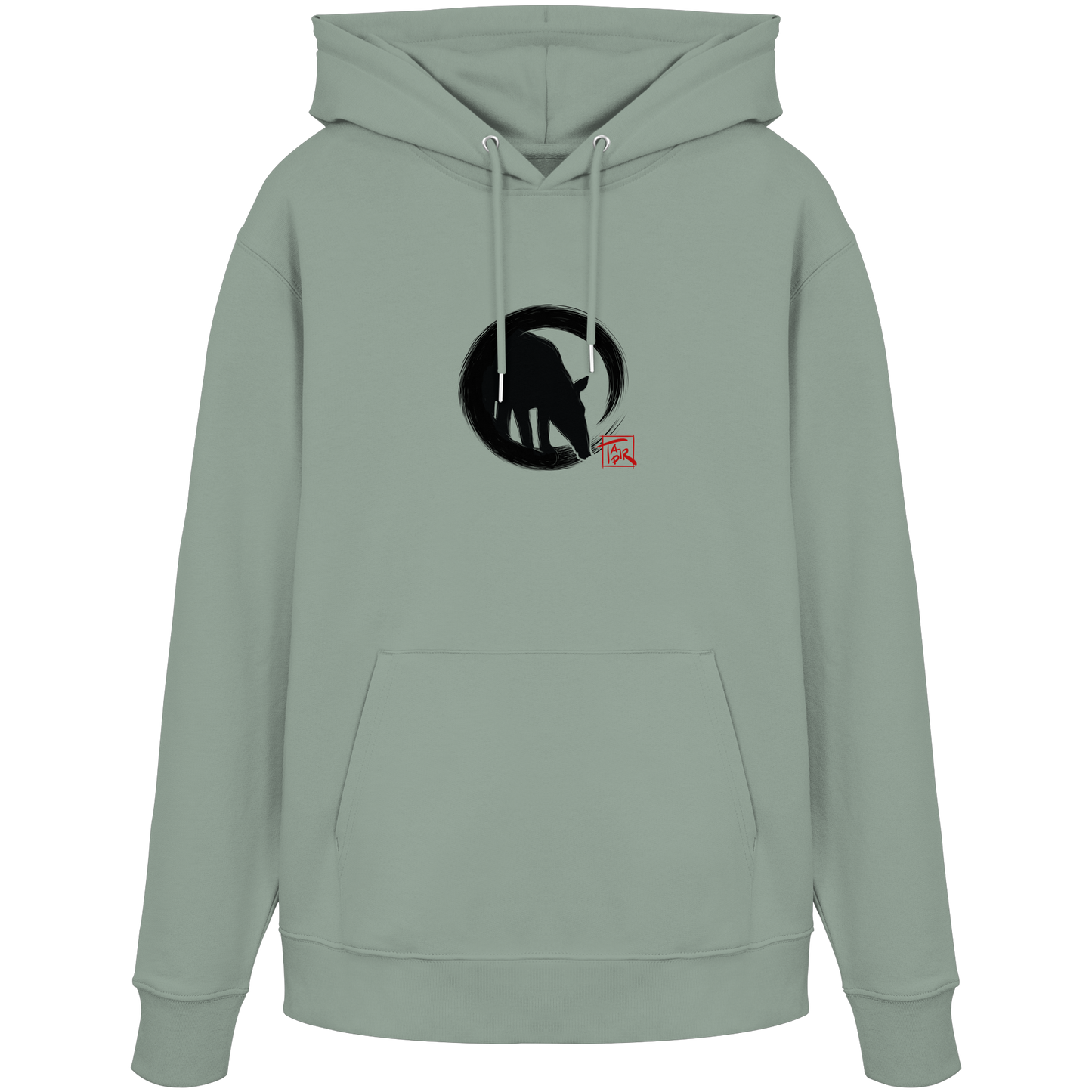 Zen Tapir im japanischen Enso Kreis - Organic Hoodie
