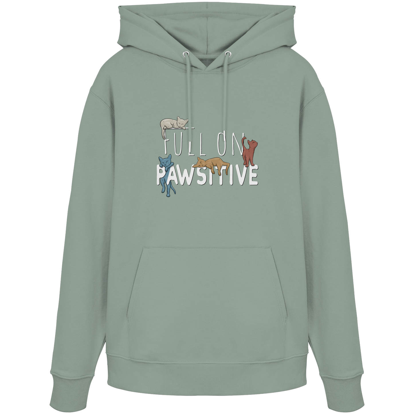 Full On Pawsitive! Gechillte Katzen - Organic Hoodie