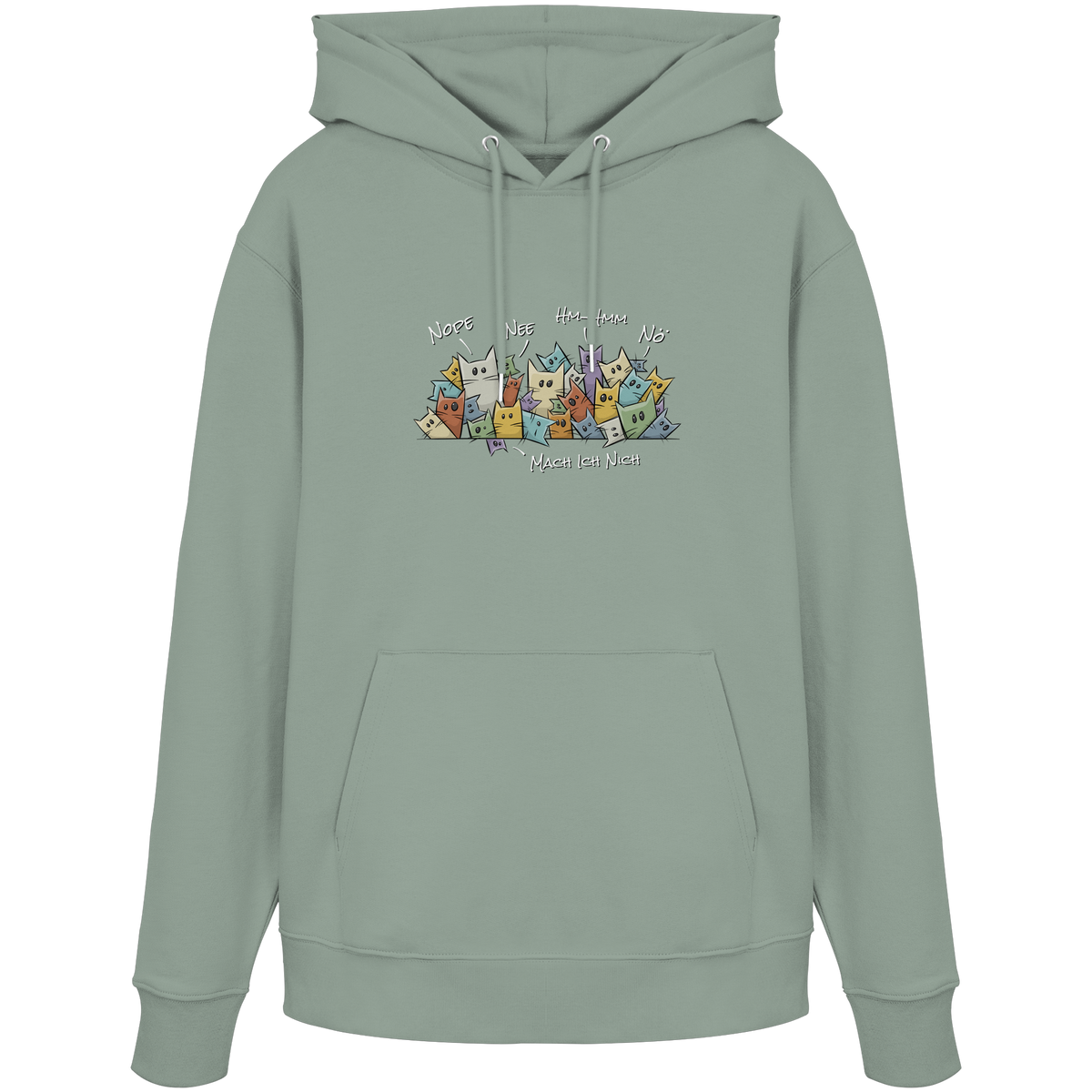 Nope, Nee, Nö Katzen - Organic Hoodie