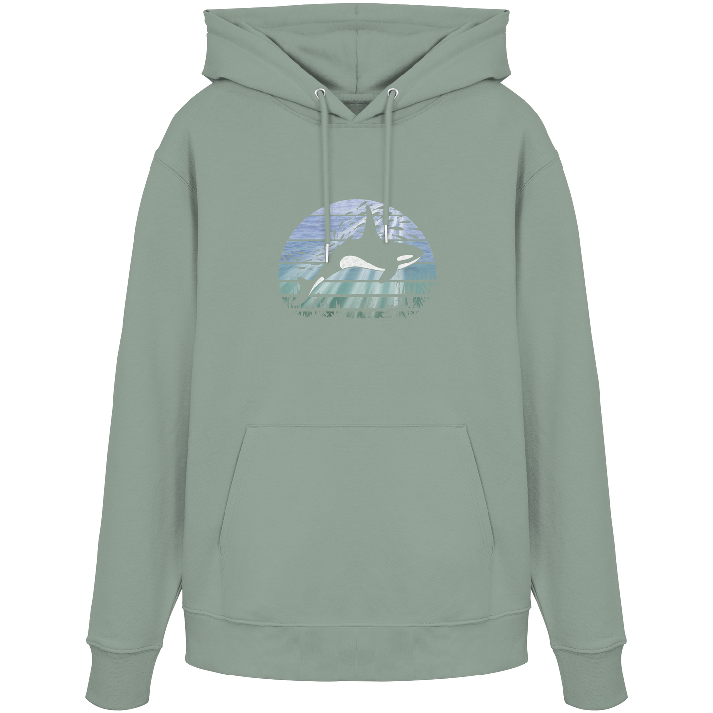 Retro Tiefsee Schwertwal Orca - Organic Hoodie