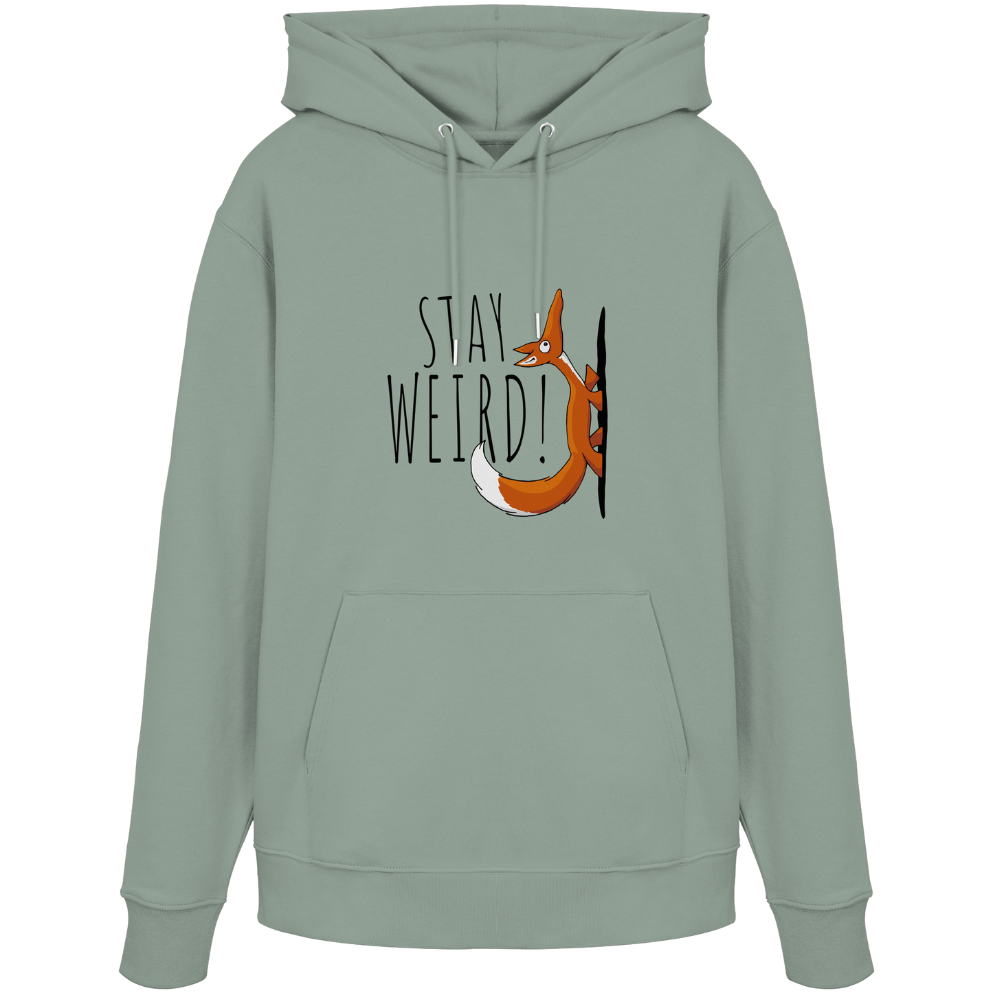 Stay Weird! Schräger Fuchs - Organic Hoodie