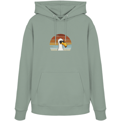 Cool lässige Retro Möwe - Organic Hoodie