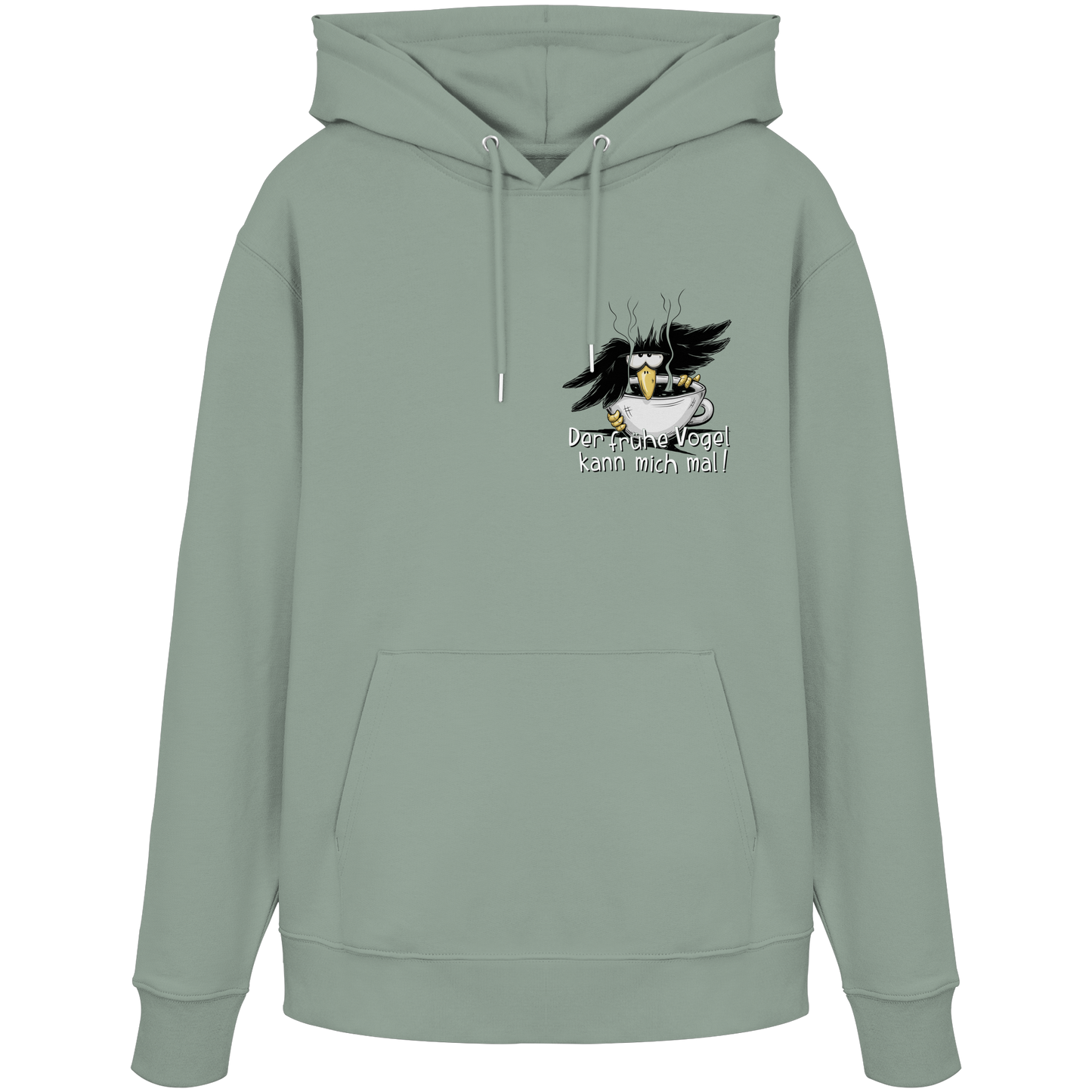 Der frühe Vogel kann mich mal | Kaffee Rabe - Organic Hoodie