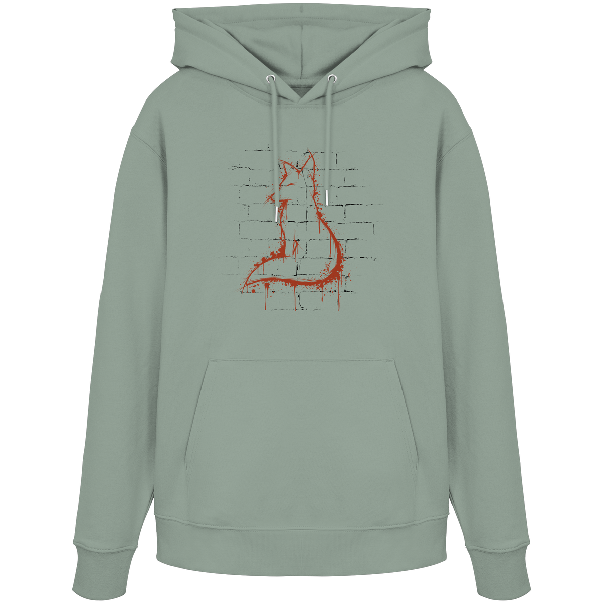 Street Art Fuchs Silhouette - Organic Hoodie