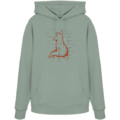 Street Art Fuchs Silhouette - Organic Hoodie