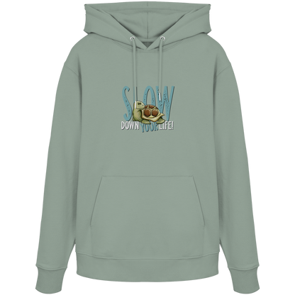 Slow Down Your Life Schildkröte - Organic Hoodie