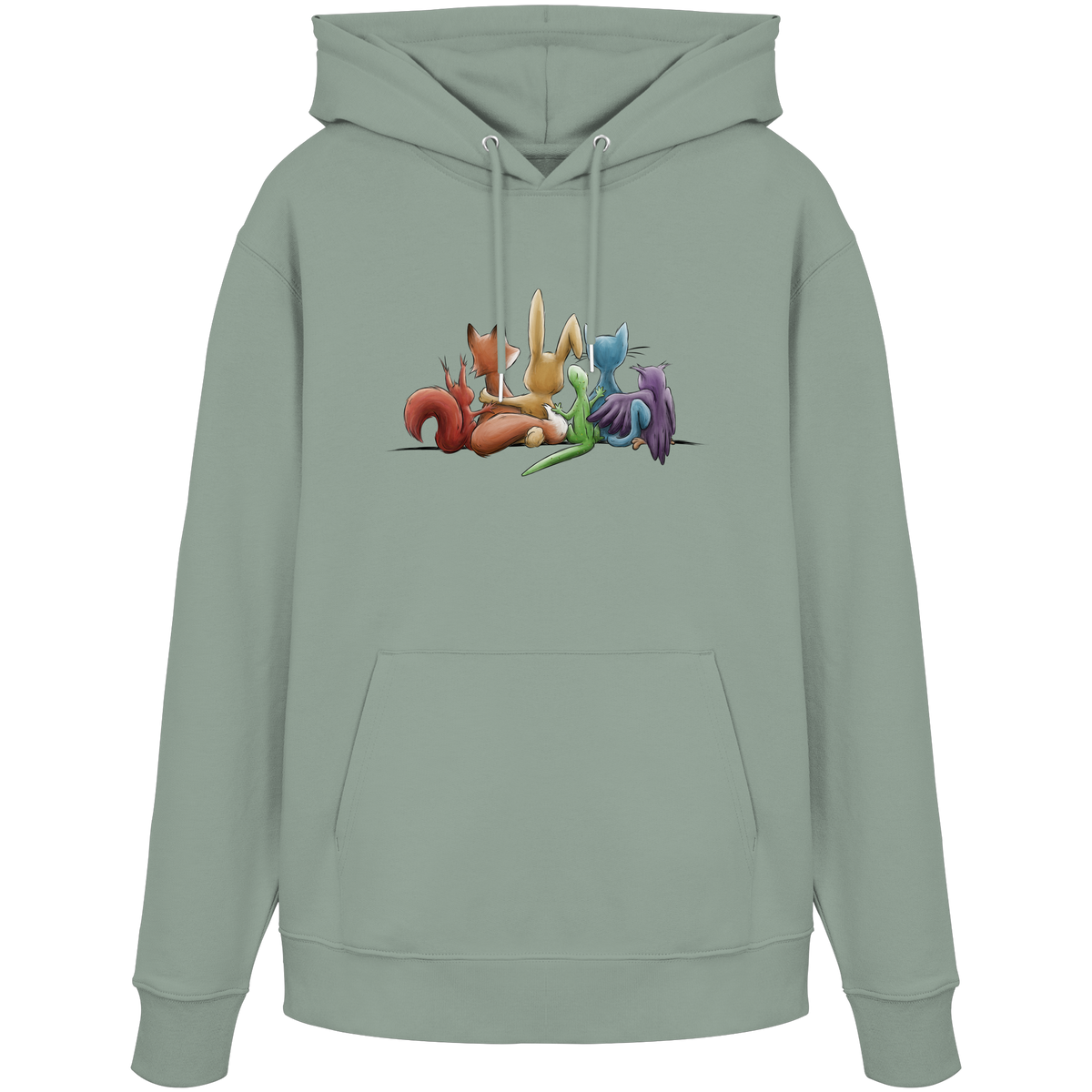 Regenbogen Tiere für Freundschaft, Toleranz und Vielfalt - Organic Hoodie