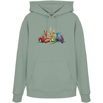 Regenbogen Tiere für Freundschaft, Toleranz und Vielfalt - Organic Hoodie