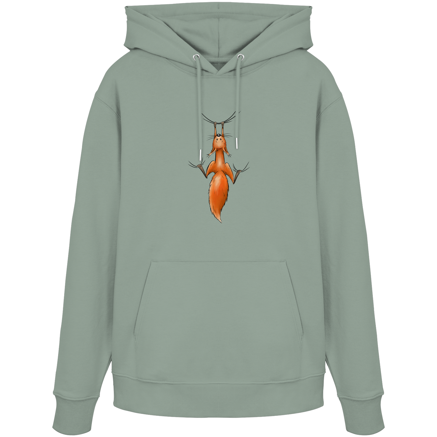 Rotes Eichhörnchen hängt ab - Organic Hoodie