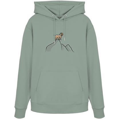 Ziegenbock in den Bergen - Organic Hoodie