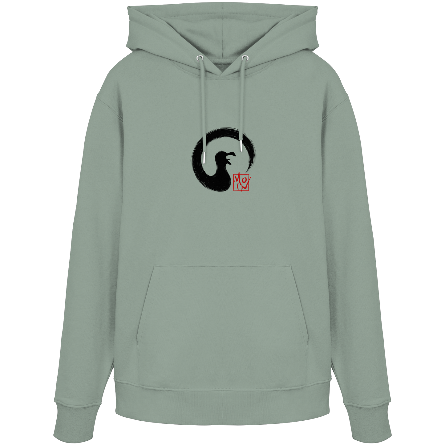 Moin kreischende japanische Enso Möwe - Organic Hoodie