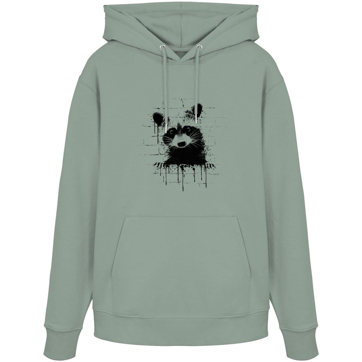 Funky Street Art Waschbär - Organic Hoodie