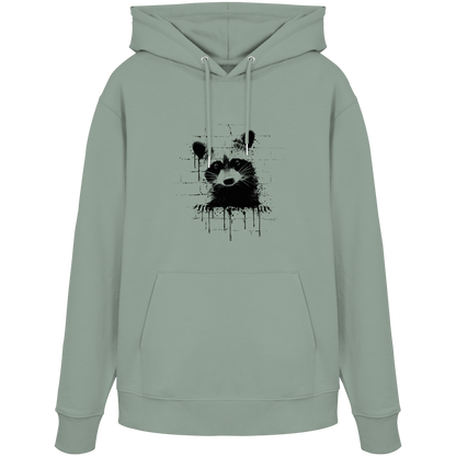 Funky Street Art Waschbär - Organic Hoodie