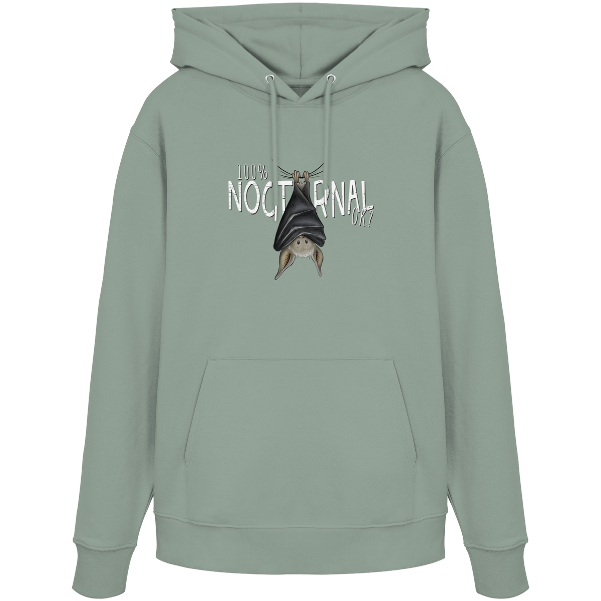 100% nachtaktive Fledermaus - Organic Hoodie