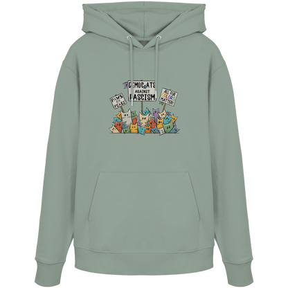 Demo-Katzen gegen Faschismus und für Vielfalt - Organic Hoodie
