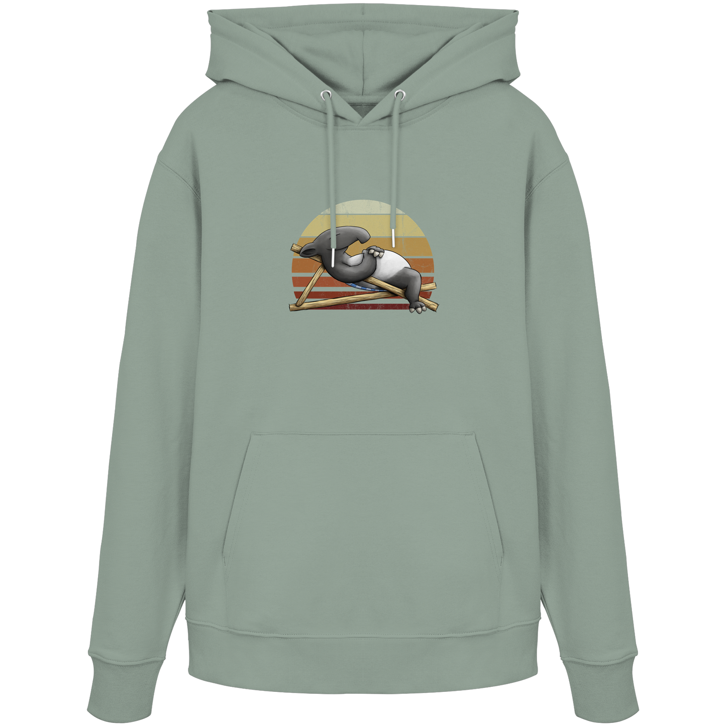 Lässiger Retro Sundown Tapir - Organic Hoodie
