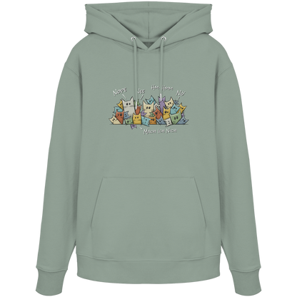 Nope, Nee, Nö Katzen - Organic Hoodie