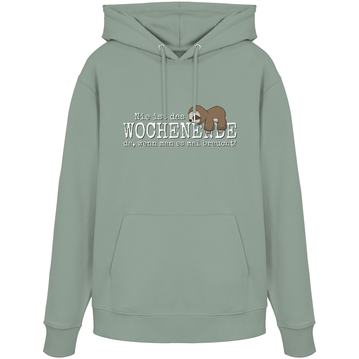 Kawaii Faultier Wochenende - Organic Hoodie