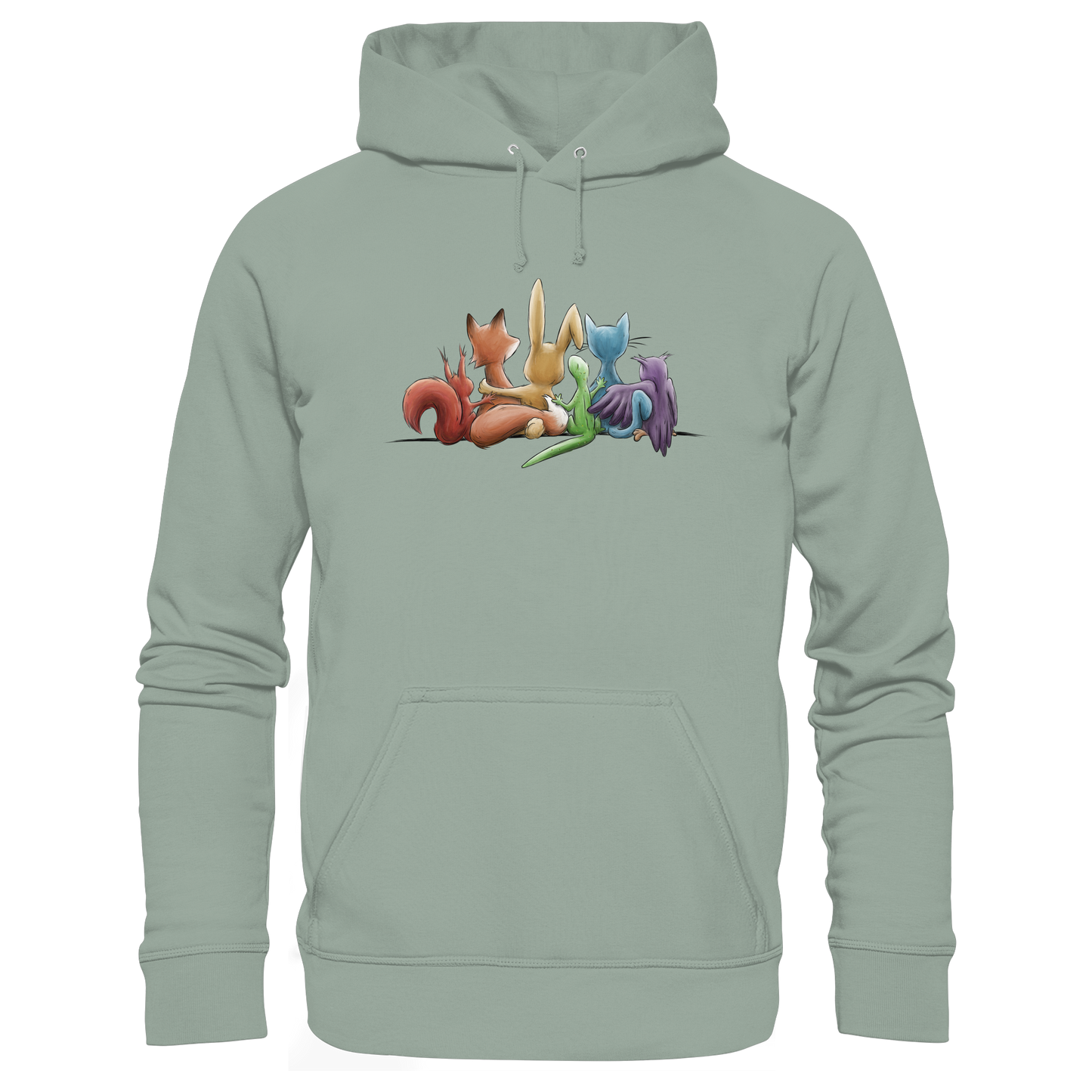 Regenbogen Tiere für Freundschaft, Toleranz und Vielfalt - Organic Hoodie