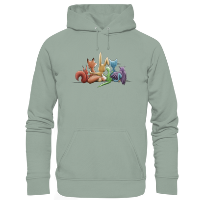 Regenbogen Tiere für Freundschaft, Toleranz und Vielfalt - Organic Hoodie