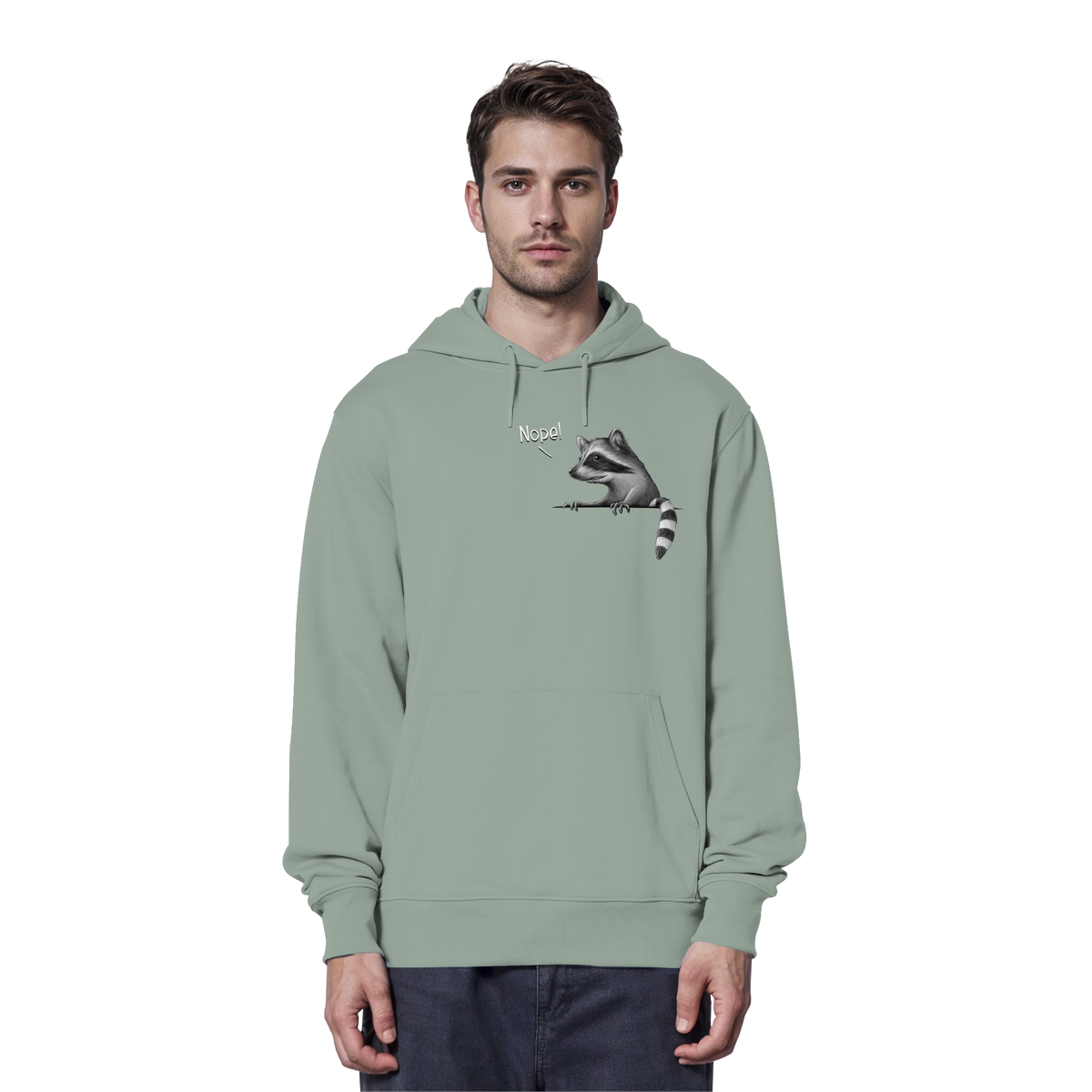 Nope! Frecher verwegener Waschbär - Organic Hoodie