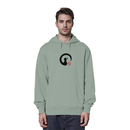 Moin kreischende japanische Enso Möwe - Organic Hoodie
