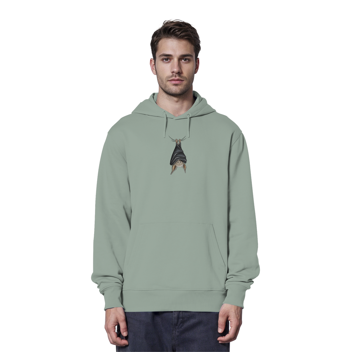 Lustig chillende Fledermaus - Organic Hoodie