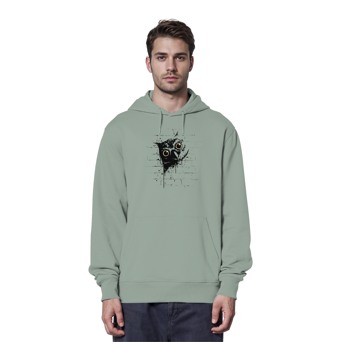 Lässige Street Art Eule - Organic Hoodie