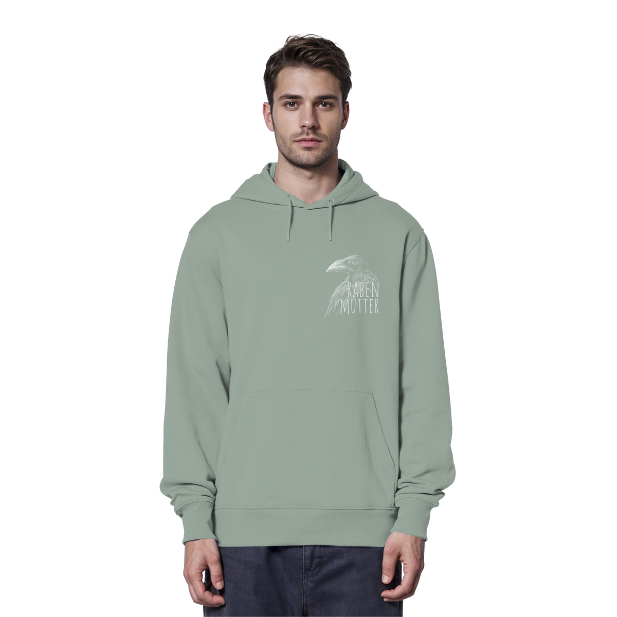 Rabenmutter schwarze Krähe Rabe - Organic Hoodie