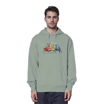 All Colors Matter! Regenbogen Tiere für Vielfalt - Organic Hoodie