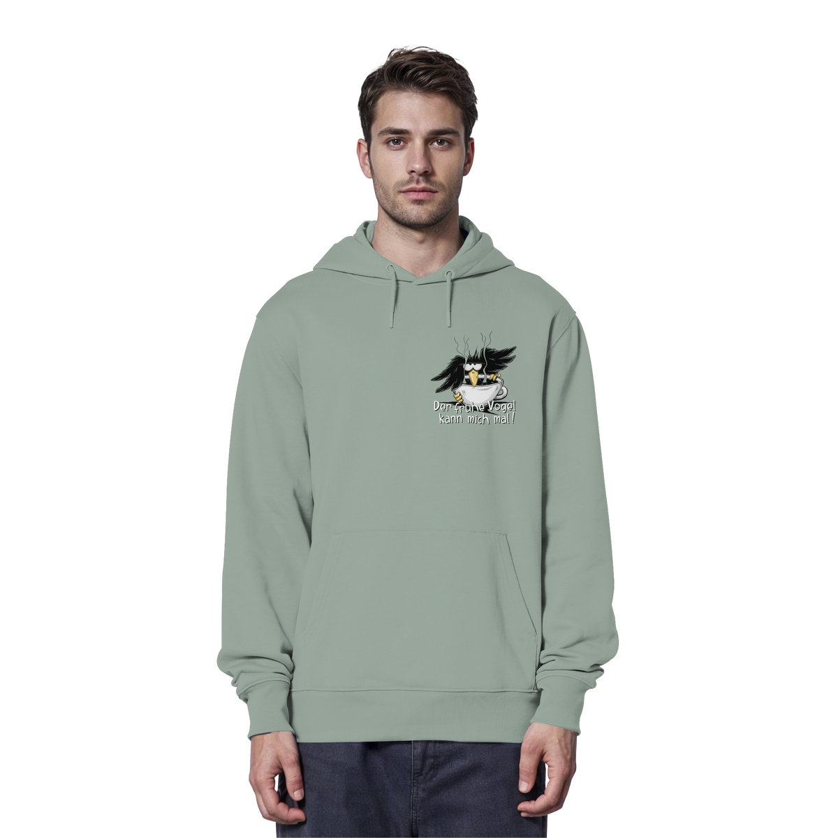 Der frühe Vogel kann mich mal | Kaffee Rabe - Organic Hoodie