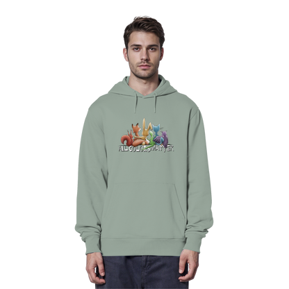 All Colors Matter! Regenbogen Tiere für Vielfalt - Organic Hoodie